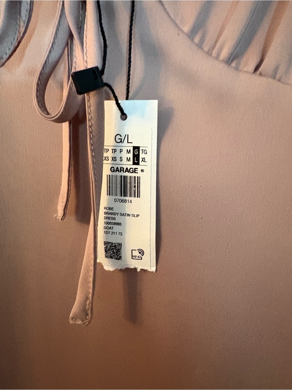 Garage Light Beige Tie-Front Slip Mini Dress - Picture 6 of 10